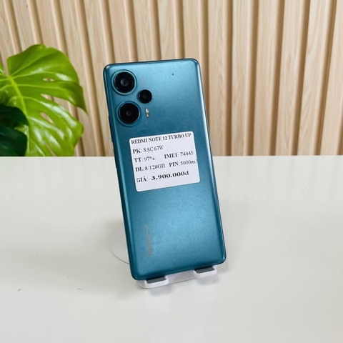 Redmi Note 12 Turbo up rom 8/128GB xanh Đẹp 97% sạc 67w