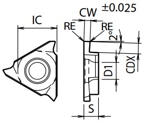 Mảnh dao tiện rãnh Kyocera GBA32
