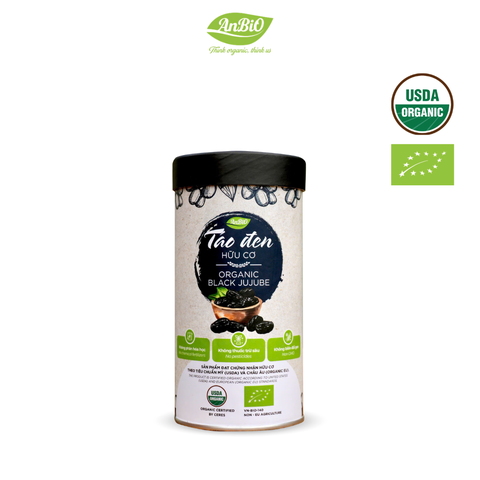 Táo đen hữu cơ Anbio - 200g (Hộp tròn)