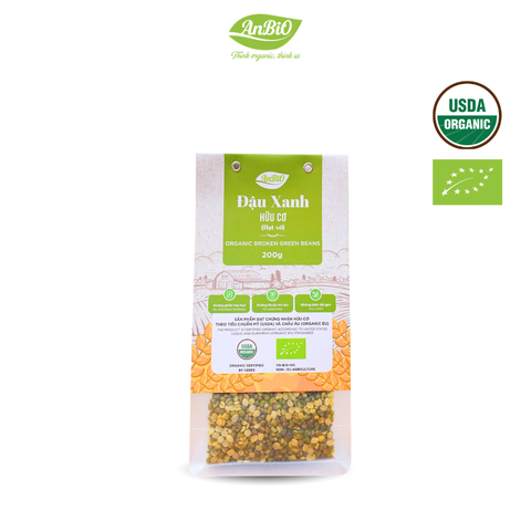 Đậu xanh hữu cơ AnBiO 200g (hạt vỡ)