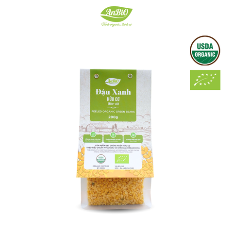 Đậu xanh hữu cơ AnBiO 200g (bóc vỏ)