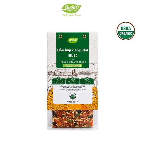 Hỗn hợp 7 loại hạt hữu cơ Anbio 200g