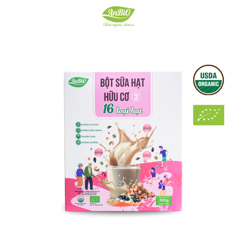 Bột sữa hạt hữu cơ số 2 (16 loại hạt)