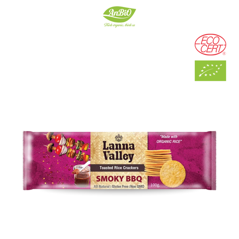 Lanna Valley Bánh gạo hữu cơ vị BBQ 100g