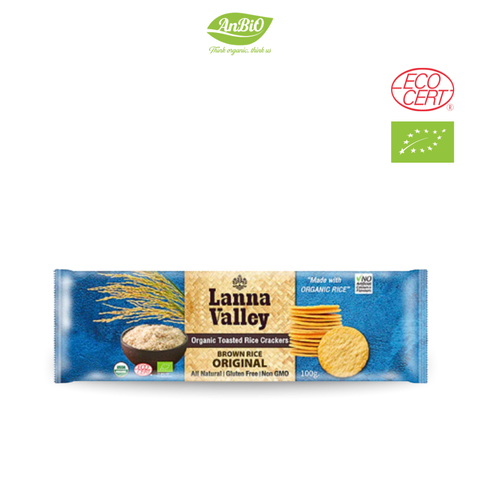 Lanna Valley Bánh gạo nguyên chất hữu cơ 100g