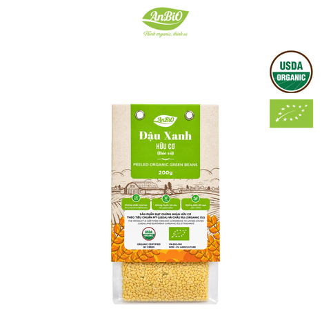 Đậu xanh hữu cơ AnBiO 200g (bóc vỏ)
