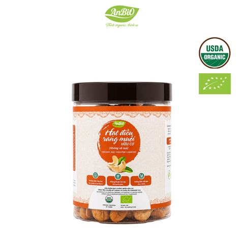 Hạt điều rang muối hữu cơ - không vỏ lụa 300gr