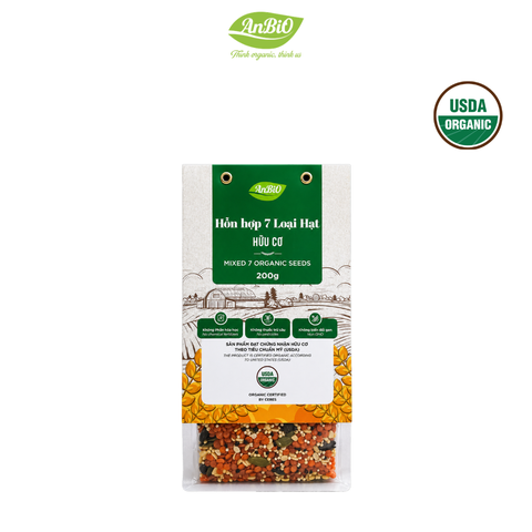 Hỗn hợp 7 loại hạt hữu cơ Anbio 200g