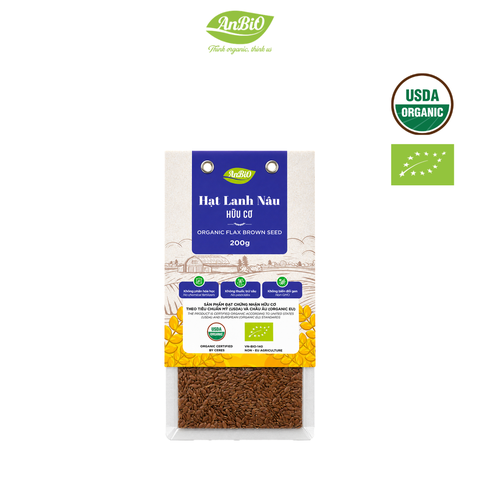 Hạt lanh nâu hữu cơ 200g (Gói)