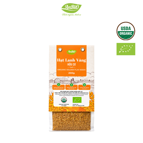 Hạt lanh vàng hữu cơ Anbio 200g (Gói)