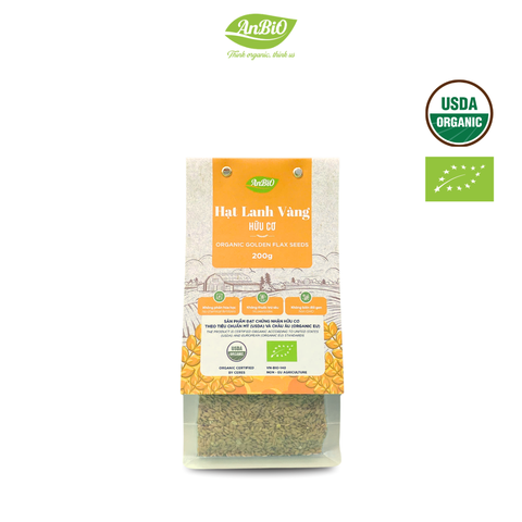 Hạt lanh vàng hữu cơ Anbio 200g (Gói)