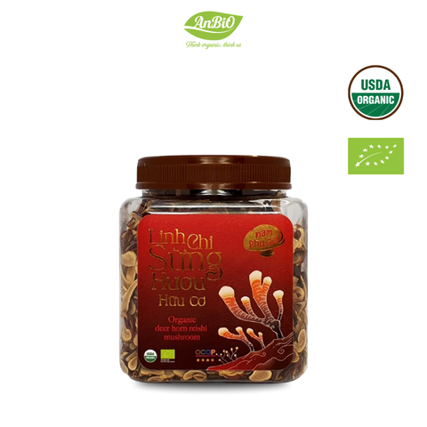 Nấm Linh chi sừng hươu Organic (Dạng thái lát) - Hộp