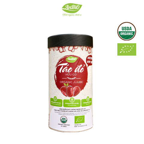 Táo đỏ hữu cơ Hotan Anbio - 100g (Hộp tròn)
