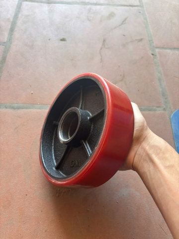Bánh xe Pu đỏ lớn 180x50mm