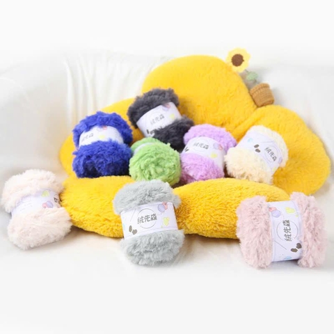 [Bông bán len] Len lông thỏ 50g siêu mềm mịn babytree DIY crochet babytree gấu móc
