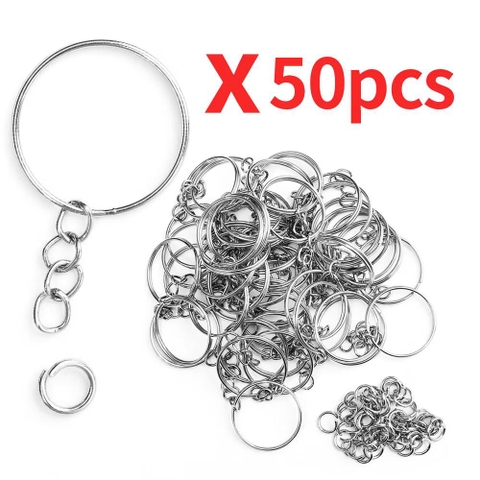 [Bông bán Len] Combo 50 Móc Khóa Sắt – Bền Đẹp, Tiện Lợi Cho Đồ Thủ Công