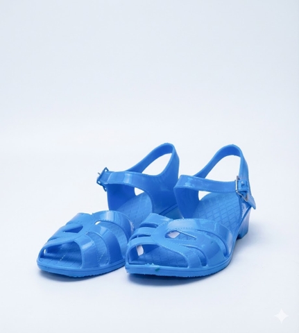 Dép rọ nữ màu xanh PVC chống trơn trượt bền nhẹ