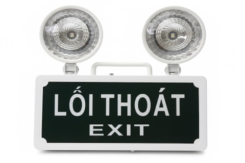 Đèn Sự Cố Kết Hợp Bảng Exit 2 Mắt LED PCCC