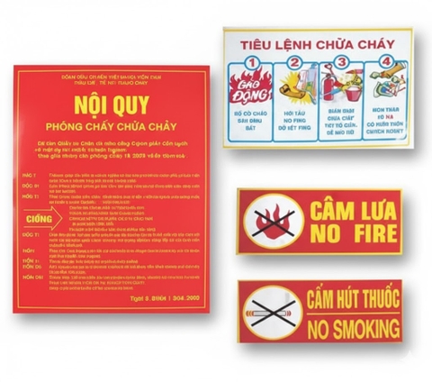 Bộ Bảng Nội Quy PCCC Và Tiêu Lệnh Chữa Cháy Theo Quy Định
