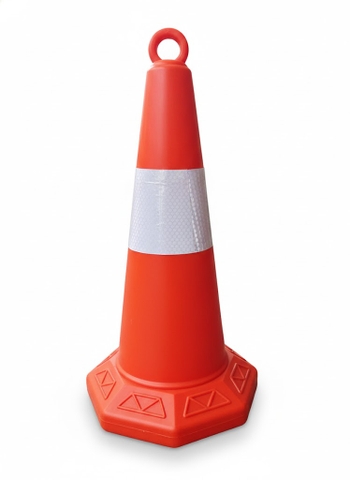 Cọc tiêu giao thông nhựa 75cm NQ – Tiêu phản quang hình nón Việt Nam