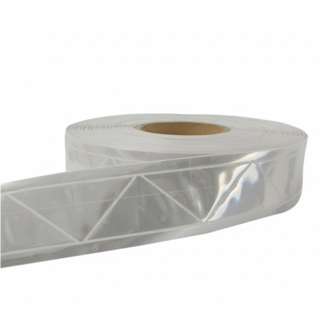 Cuộn Dây Phản Quang Nhựa Màu Trắng – Dày 0.35mm Khổ 2.5cm