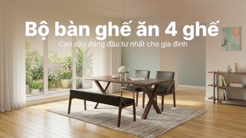 8 Bộ bàn ghế ăn 4 ghế cao cấp đáng đầu tư nhất cho gia đình