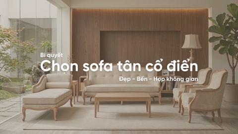 Bí quyết chọn sofa tân cổ điển đẹp, bền và hợp không gian