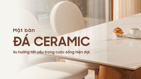 Bàn ăn mặt đá Ceramic – Xu hướng tất yếu trong cuộc sống hiện đại