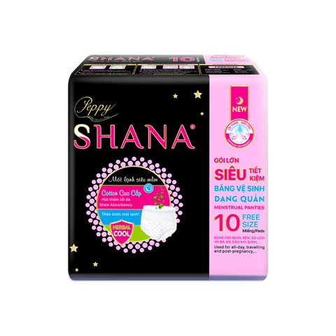 BĂNG VỆ SINH QUẦN SHANA (10 MIẾNG)