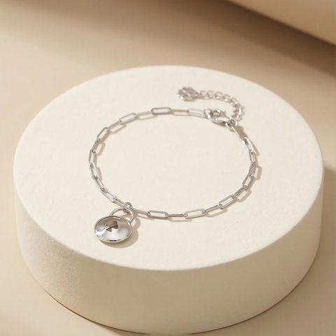 Lắc tay GF 14K paperclip chain Eternal Lock  BN JEWELRY