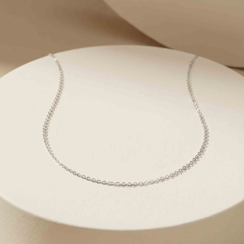 Dây chuyền bạch kim mắt khế dainty Chain BN JEWELRY - FK35L_PT