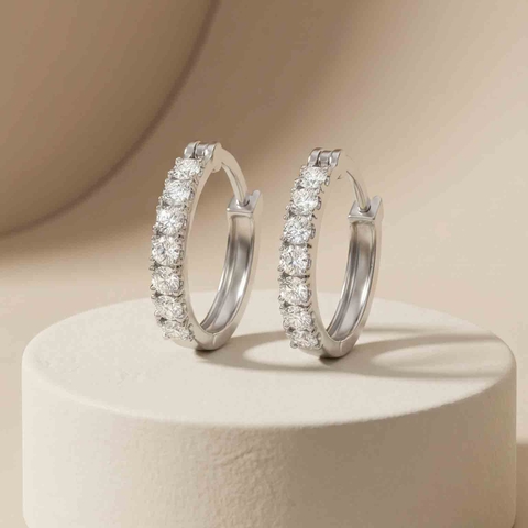 Bông tai Platinum thiết kế Classic Glow BN JEWELRY