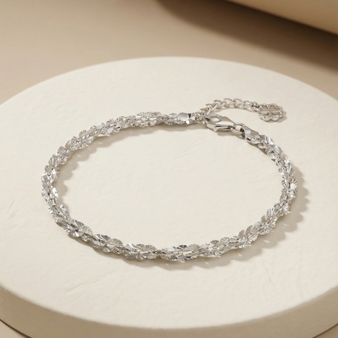 Lắc tay Platinum dây xoắn Twist BN JEWELRY