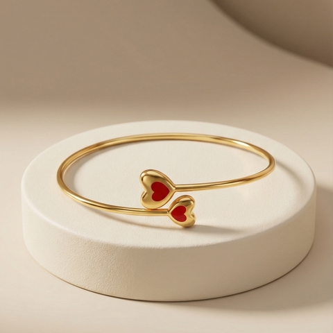 Vòng tay GF 14K thiết kế Double Heart Bond BN JEWELRY