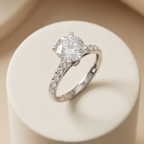 Nhẫn Platinum thiết kế Stellar Pave BN JEWELRY | 7 Ly