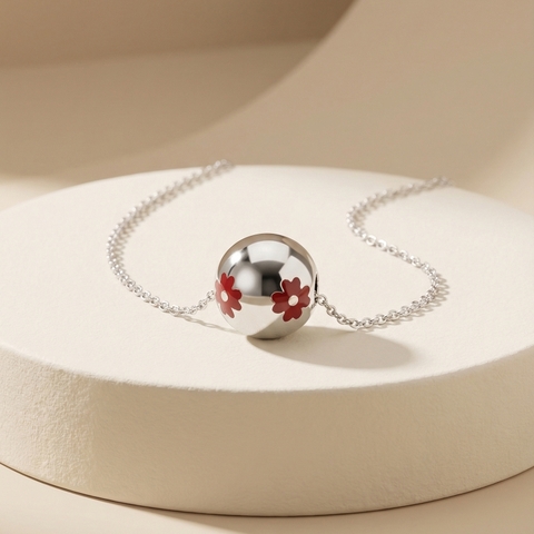 Mặt dây chuyền GF 14K charm tròn hoa Cosmos BN JEWELRY - PK481_E