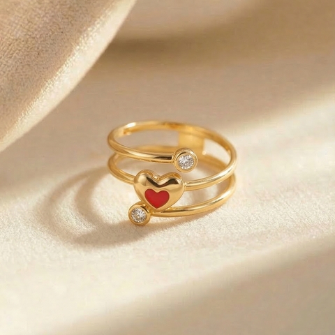 Nhẫn GF 14K xoắn vòng trái tim Amora BN JEWELRY