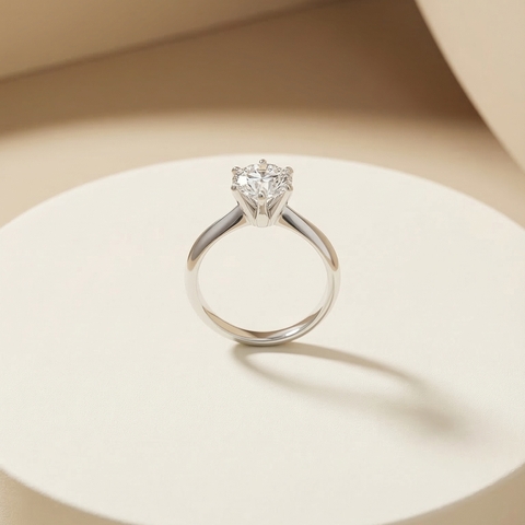 Nhẫn Platinum thiết kế Bridal Rise BN JEWELRY | 7.0 li