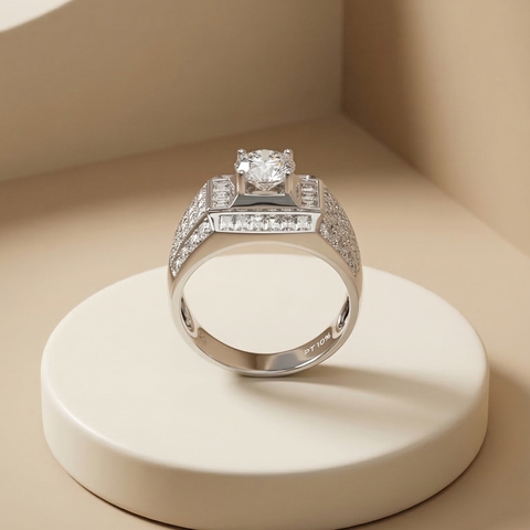 Nhẫn Platinum thiết kế Keavy BN JEWELRY | 6.5 ly