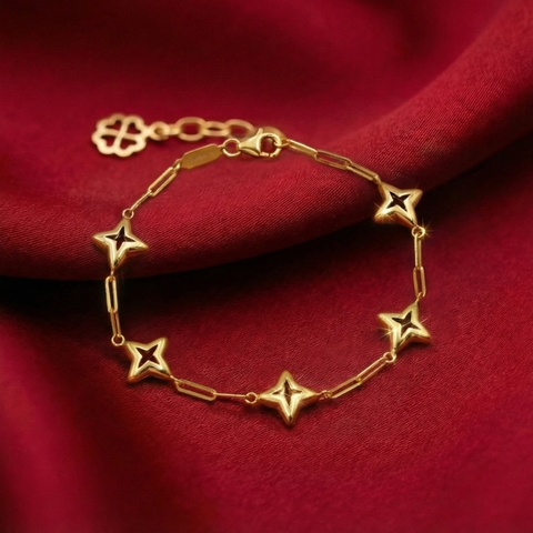 Lắc tay mắt paperclip chuỗi ngôi sao Polaris Omni BN JEWELRY | 5 charm