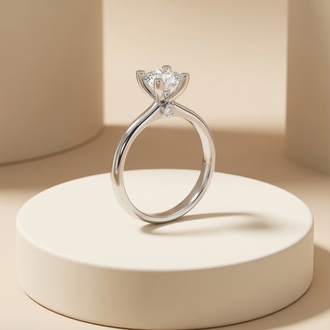 Nhẫn Platinum thiết kế Bridal Rise BN JEWELRY | 6.0 li