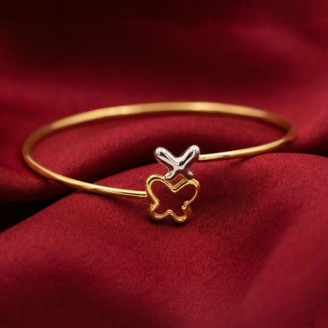 Vòng tay trơn khoá gài mặt bướm BN JEWELRY