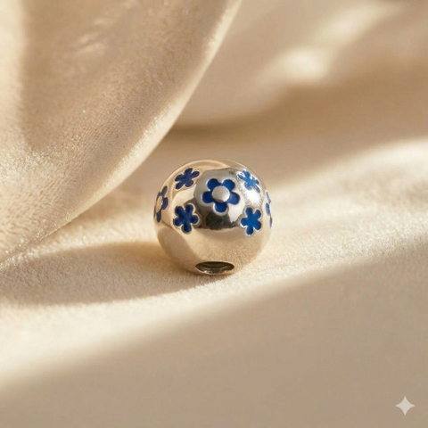 Mặt dây chuyền GF 14K thiết kế Charm bi hoa xanh 5 cánh BN JEWELRY - PK502_E