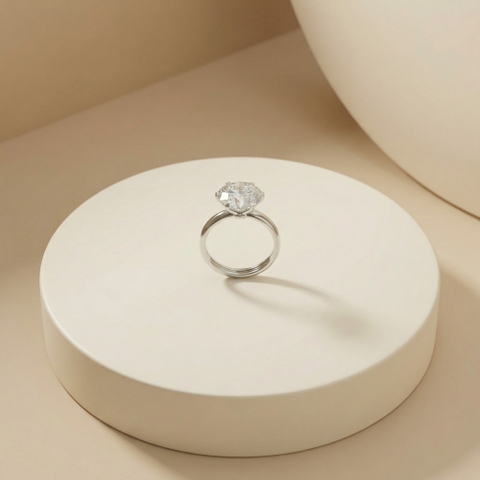 Nhẫn GF 14K thiết kế Solitaire đính đá Moissanite BN JEWELRY | 12 ly | NGY1845_E