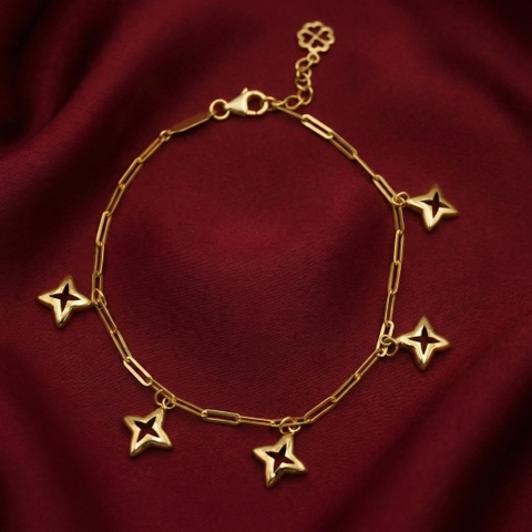 Lắc tay mắt paperclip mặt ngôi sao Polaris Frame BN JEWELRY