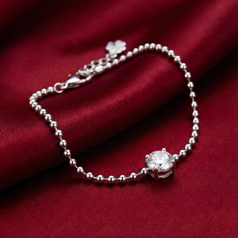 Lắc tay GF 14K mắt bi đính đá moissanite BN Jewelry |6.0 Ly