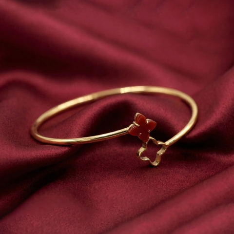 Vòng tay trơn khoá ẩn mặt đá ngôi sao Polaris BN JEWELRY