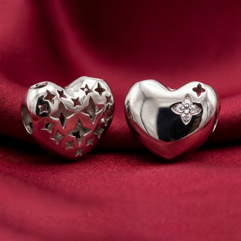 Hạt charm thiết kế đính đá moissanite BN Jewelry