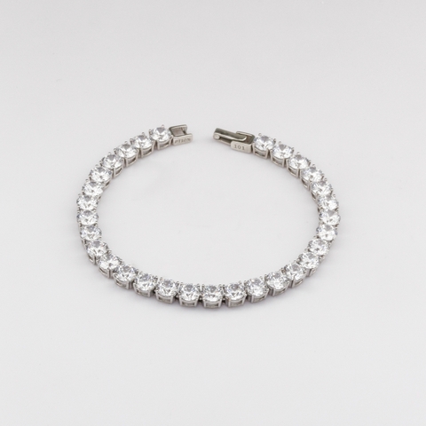 Lắc tay Bạch kim Platinum 10% Tennis đính full đá BN JEWELRY | đá 4.5 ly - LTY1650_PT
