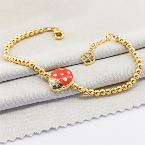 Lắc tay Gold Filled 14K 1/20 bi charm bọ cánh cam BN JEWELRY - LTY1861_EPT